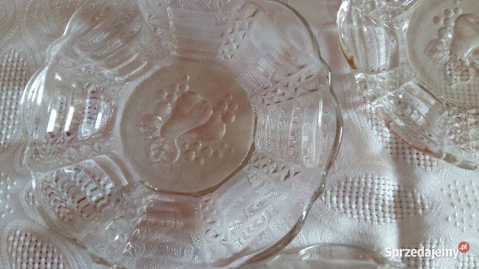 Talerzetalerzyki deserowe 2gruszki i winogrono przezroczysty Łódź