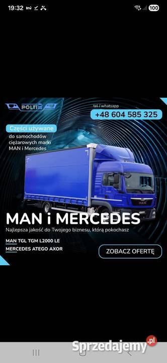 MAN TGL TGM Euro 3456 na części Wysyłka 7 dni opolskie Rzędowice