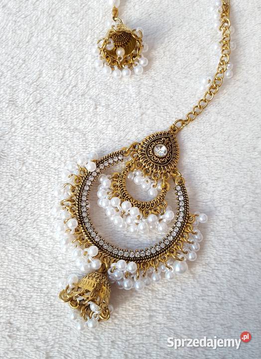 Orientalny komplet biżuterii naszyjnik kolczyki Szczecin sprzedam