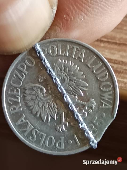 Sprzedam monetę 50 groszy 1985 odkrój blachy Chełm