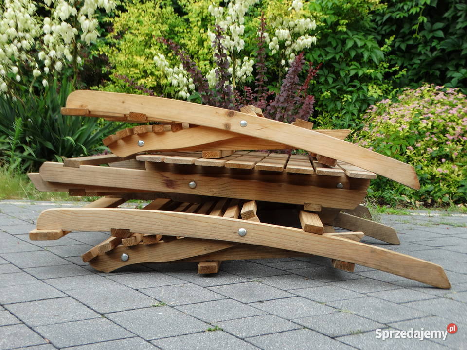 Składany zestaw ogrodowy stolik ławka i 2 Stoły z krzesłami Biłgoraj