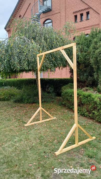 Portal ścianka brama ślubna ogrodowa drewniana Poznań