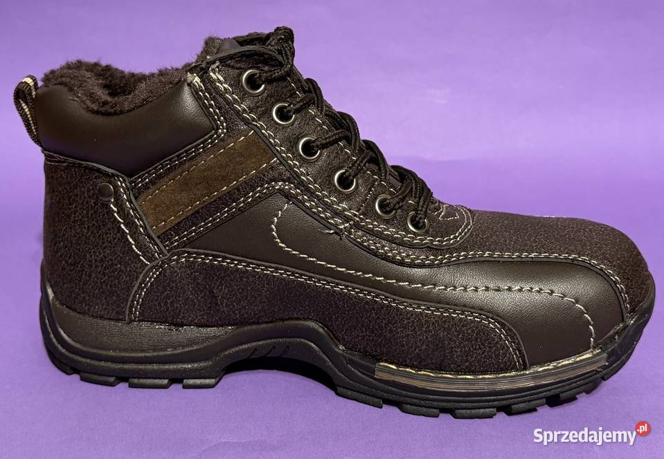 Brązowe młodzieżowe ocieplane buty rozmiar 38 brązowy/beżowy mazowieckie Żyrardów