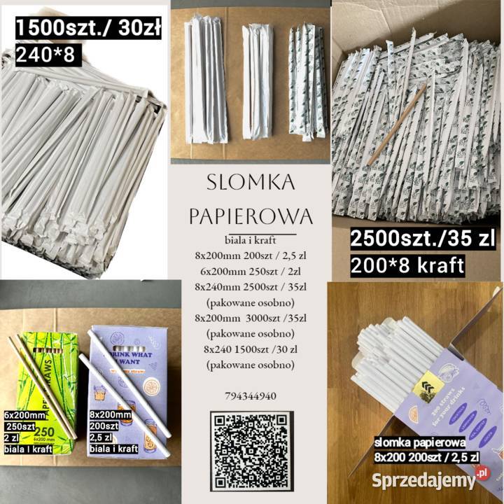 Słomka Papierowa EKO likwidacja Bar restauracja