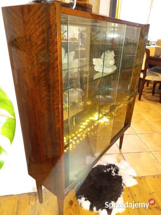 Witryna ptl gablota fornir retro Gdańsk