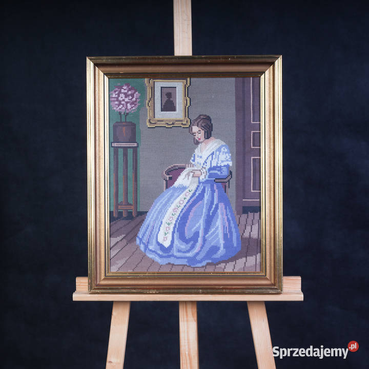 ARTexpert Obraz Haftowany Krzyżykiem Kobieta w Sztuka współczesna Dobrzany