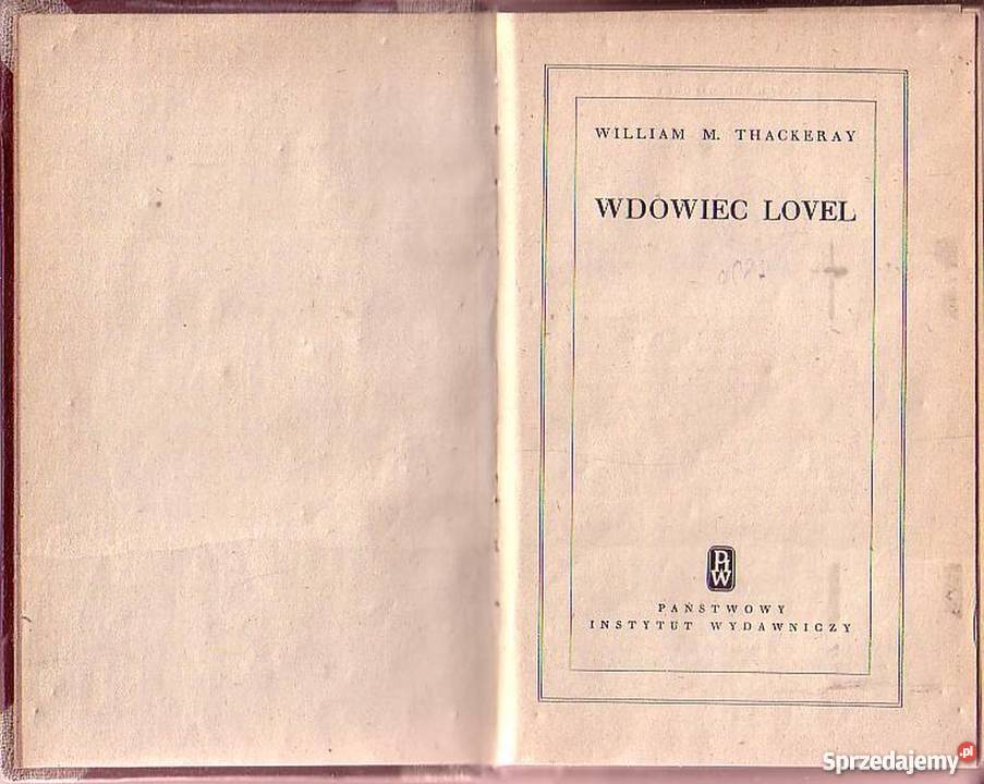 099 WDOWIEC LOVEL WILLIAM M THACKERAY Czyrna