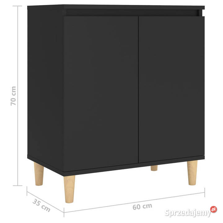 Szafka z drewnianymi nóżkami czarna 60x35x70 Warszawa sprzedam