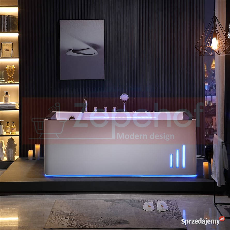 Wanna z hydromasażem EB414 prostokątna Grabówka