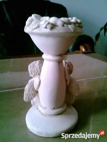 Antyk świecznik z aniołkami Janów Lubelski