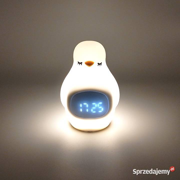 Lampka nocna zegar z budzikiem led dzieci Oświetlenie śląskie Zawiercie sprzedam