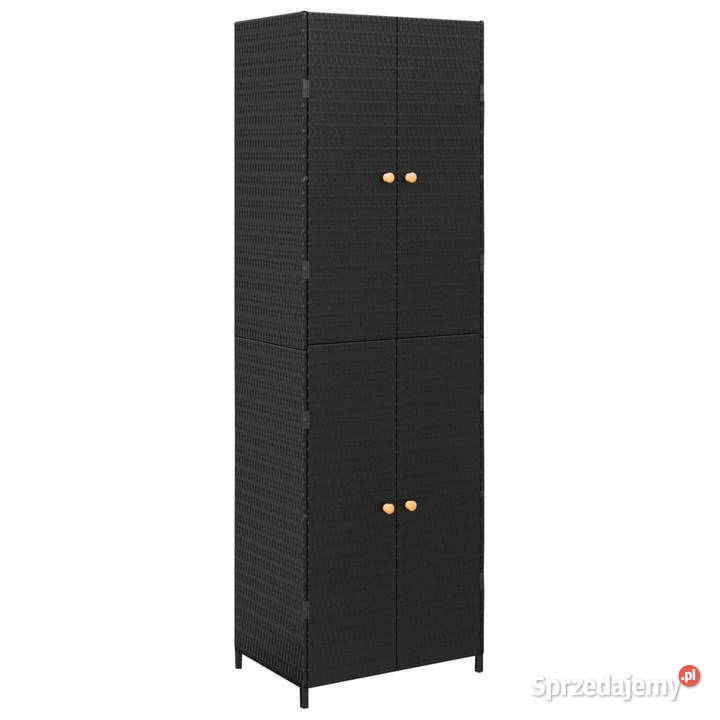 Szafka ogrodowa czarna 59x40x180 rattan PE mazowieckie sprzedam