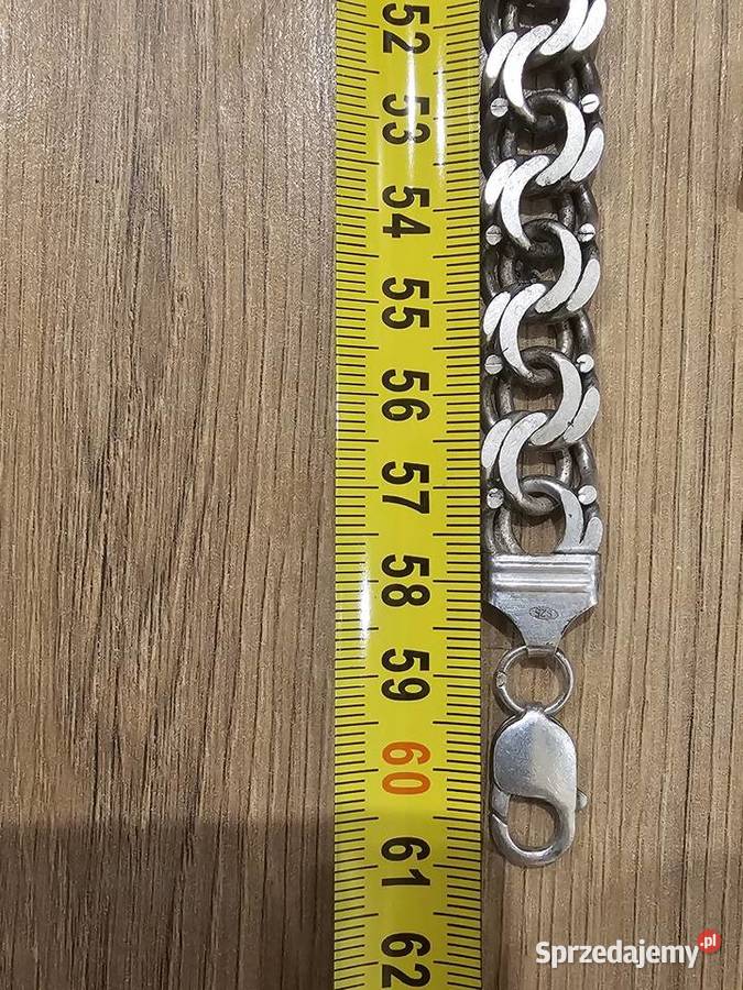 Masywny Srebrny Łańcuch Garibaldi 126g Srebro Olsztyn