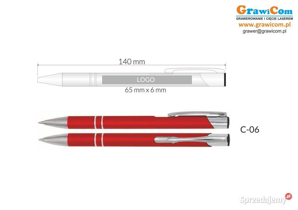 długopisy metalowe cosmo z grawerem 500 czerwony Biuro Leżajsk