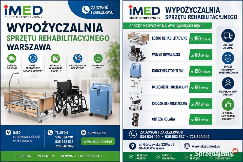 WYPOŻYCZALNIA SPRZĘTU REHABILITACYJNEGO I mazowieckie Warszawa
