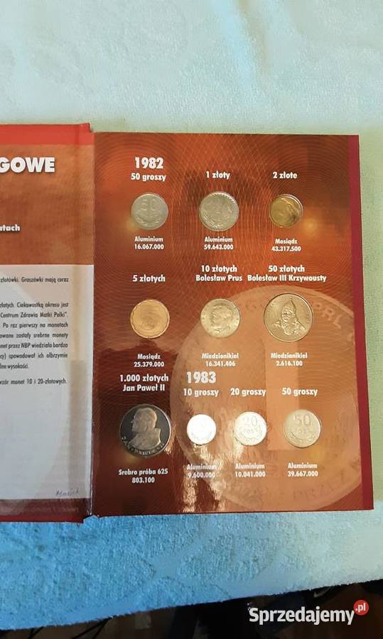 Klaser z monetami PRL 19821985 Warszawa