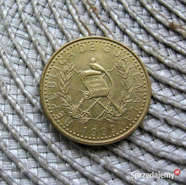 Gwatemala 1 Quetzal 1999r Numizmatyka Numizmatyka Kalisz