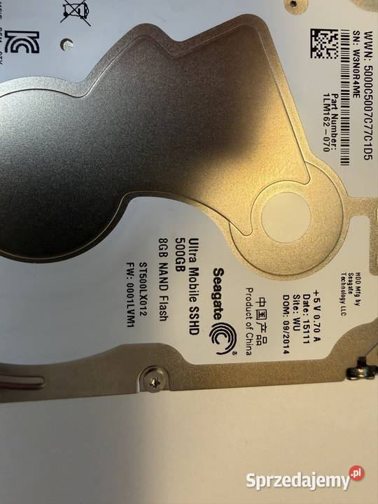 Dysk Seagate 1LM162070 HYBRYDA 500GB 6Gbps Ultra mazowieckie Warszawa