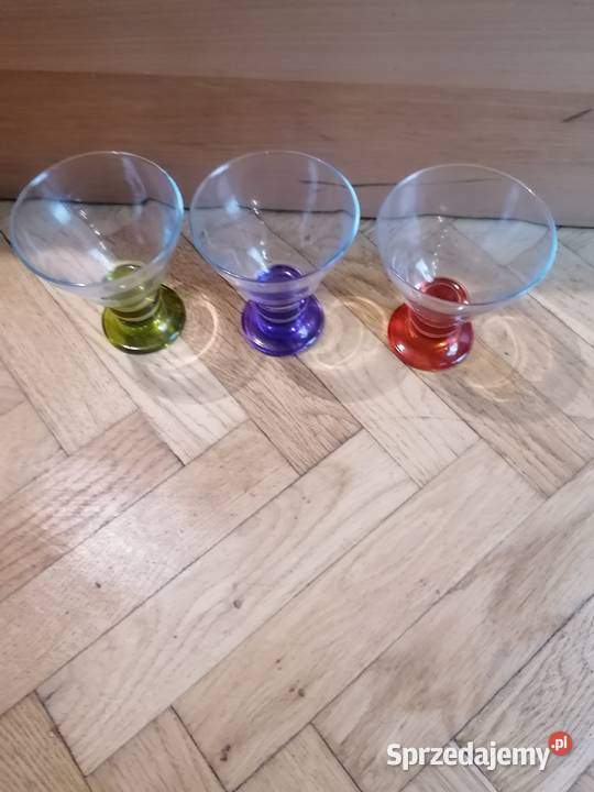 Kieliszki z kolorową stopką Pozostałe Gdańsk