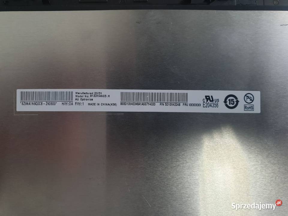 Matryca b133han05h demontaż z Lenovo Yoga nie Części i akcesoria Nowy Sącz sprzedam