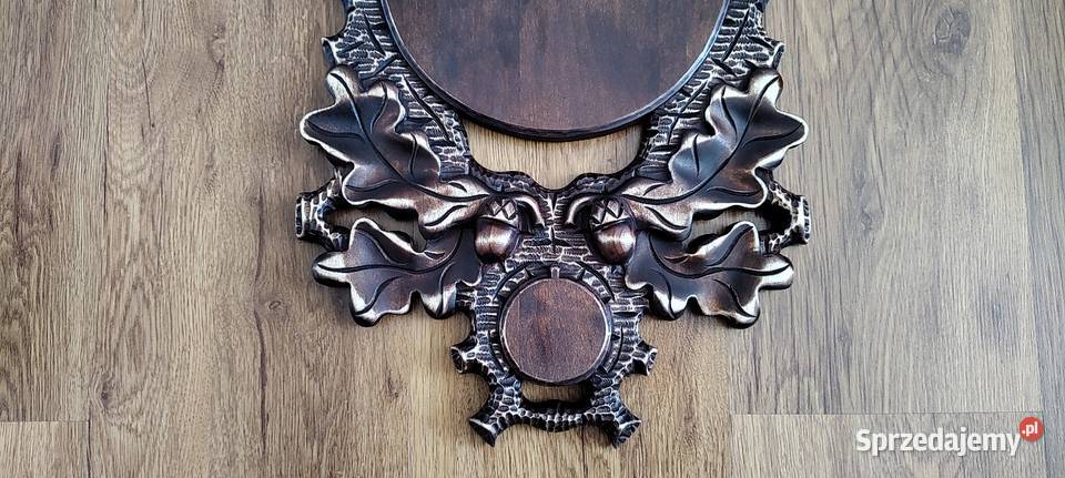 Rzeźbiona podkładka pod medalowy oręż dzika Sporty strzeleckie i myślistwo wielkopolskie Odolanów