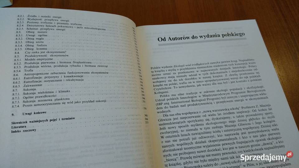 Ekologia wód śródlądowych Winfried Lampert Książki naukowe i popularnonaukowe Gdańsk