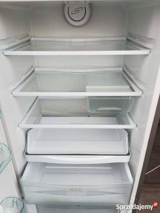Duża lodówka Ariston srebrna 190 dwa agregaty tr