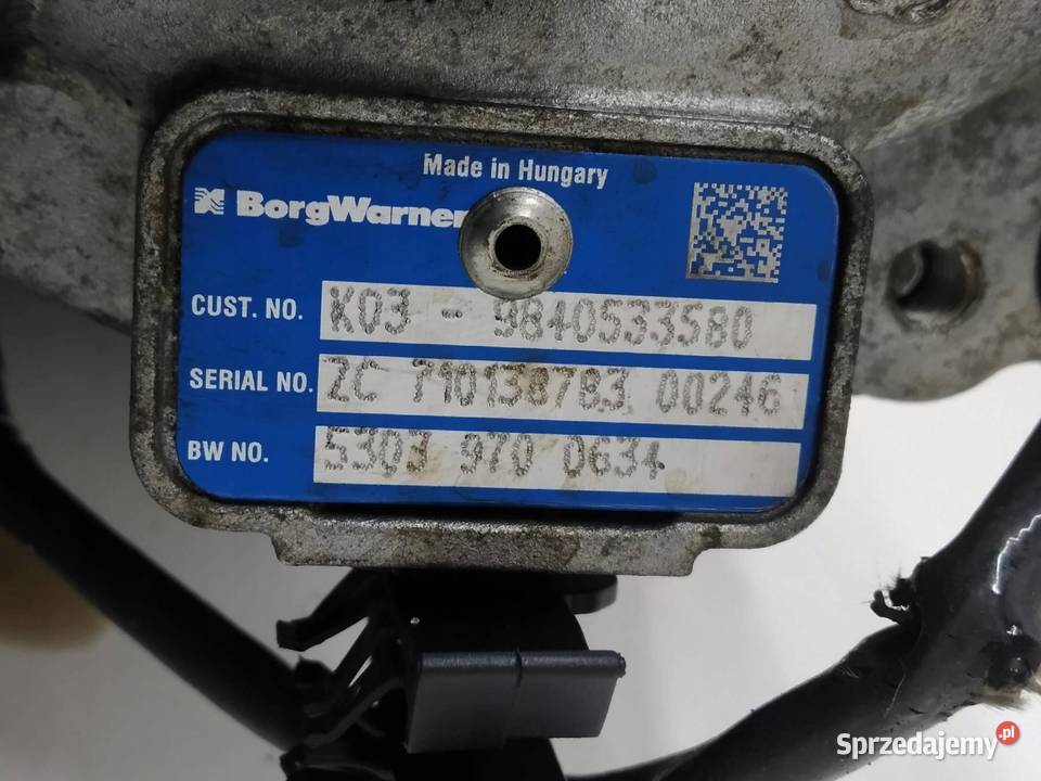 TURBOSPRĘŻARKA 9840533580 20 D BLUE HDI Toyota