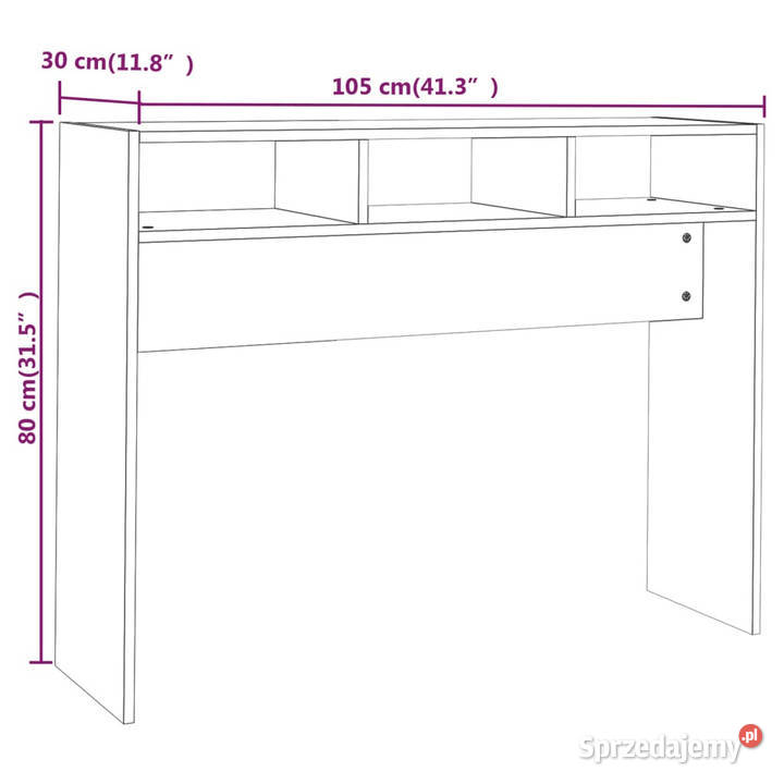 Stolik konsolowy biały wysoki połysk 105x30x80 sprzedam