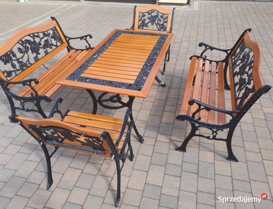Komplet ogrodowy żeliwny metal Zgierz