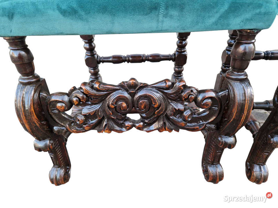 KRZESŁA RZEŹBIONE UNIKATY Antyki, Sztuka, Kolekcje