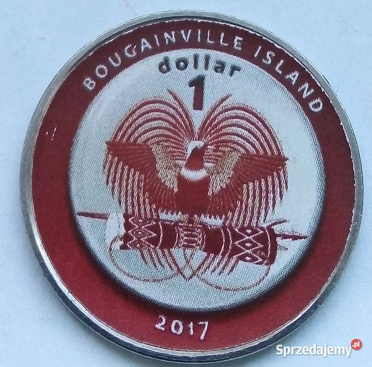 BOUGAINVILLE ISLAND1 DOLLAR2017 r KOLOR Numizmatyka Legionowo
