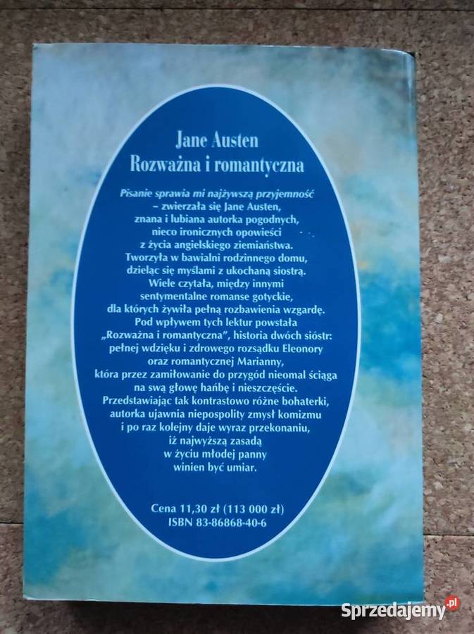 Rozważna i romantyczna Jane Austen sprzedam