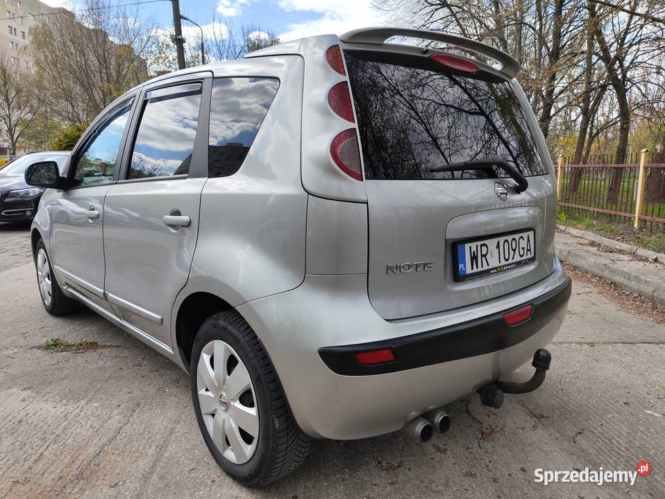 Nissan Note 16 benzyna 2006 TEKNA klima hak przyciemniane szyby Radom