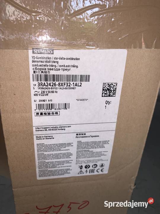 Siemens 3RA2426 8XF321AL2 Zestaw styczników 22kW Pozostałe