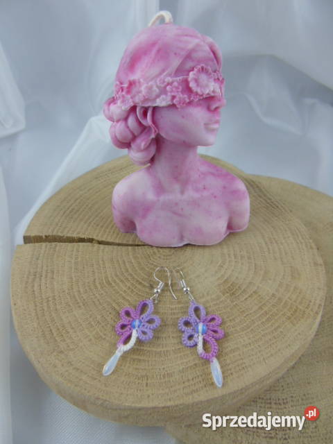 Kolczyki frywolitkowe różne wzory i kolory