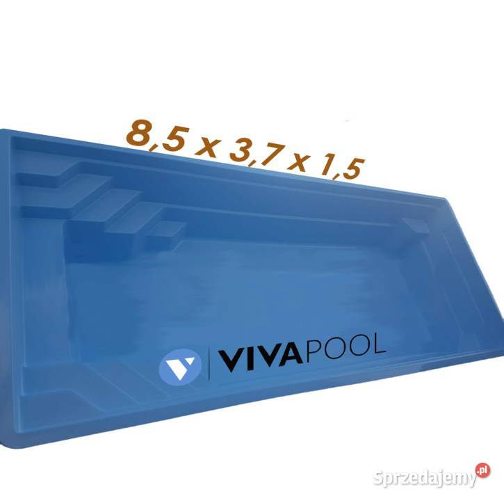 Basen ogrodowy poliestrowy LED pompa ciepła Radomsko