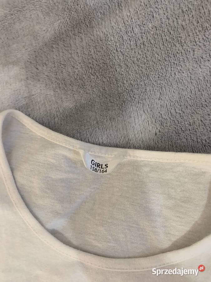 Tshirt koszulka bluzka z krótkim rękawem czysta biały Jasło