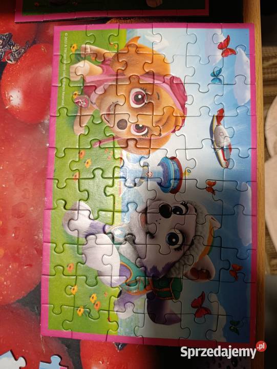 Puzzle przedstawia sceny z bajki Psi Patrol wielkopolskie Poznań