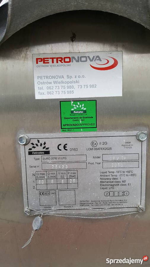 Dystrybutor Gazu LPG Petronova 2010 Pępowo