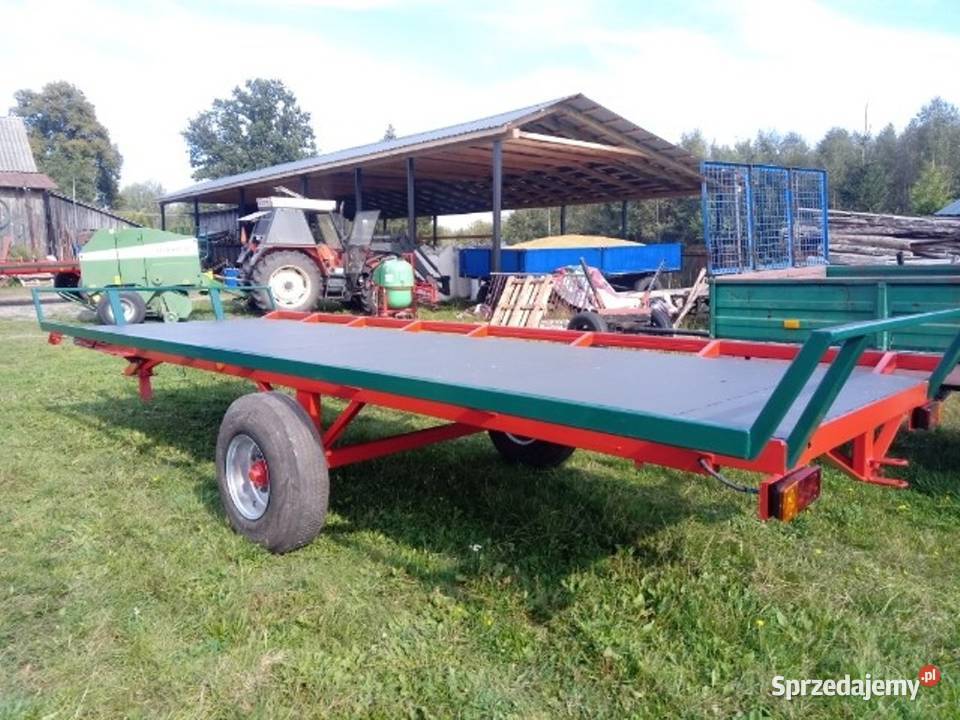 Przyczepa do przewozu bali słomy siana palet Krawcowizna sprzedam