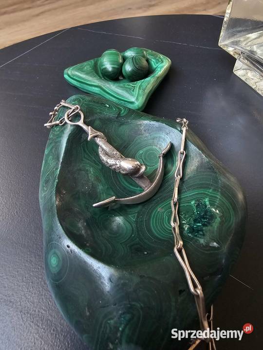 Srebrny naszyjnik kotwica ryba Pozostałe Warszawa