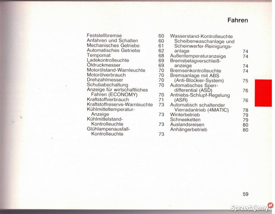 Instrukcja obsługi do mercedesa W124 Klasa E warmińsko-mazurskie Elbląg sprzedam