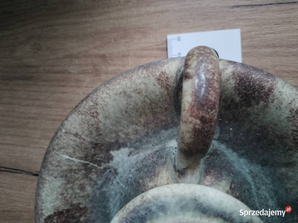 Duży ceramiczny kaganek świecznik Pozostałe Choszczno