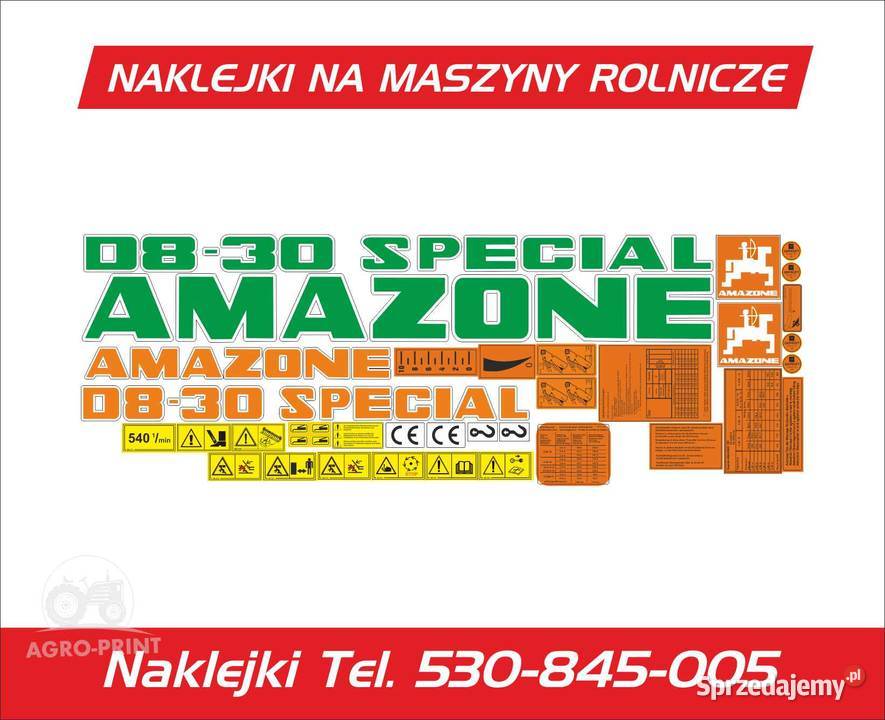 Naklejki Siewnik Amazone D830 Specjal laminat uv Pleszew