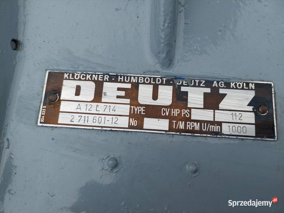 Silnik spalinowy Deutz A12L714 A12L 714 Kielce