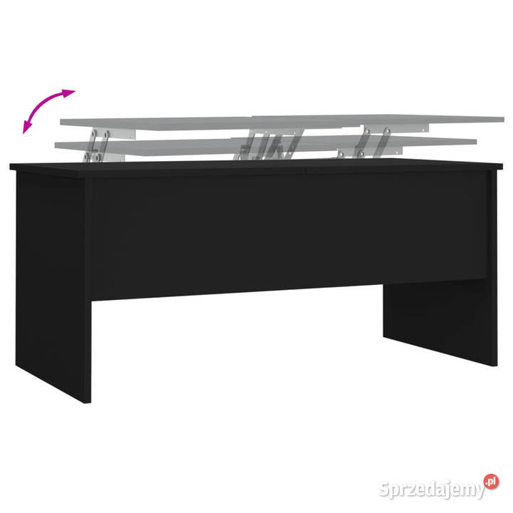 Stolik kawowy czarny 102x505x465 materiał Warszawa