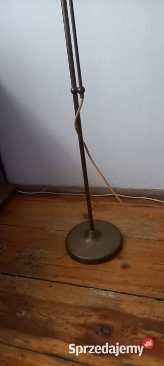 Mosiężna lampa podłogowa z ruchomym ramieniem 3 łódzkie