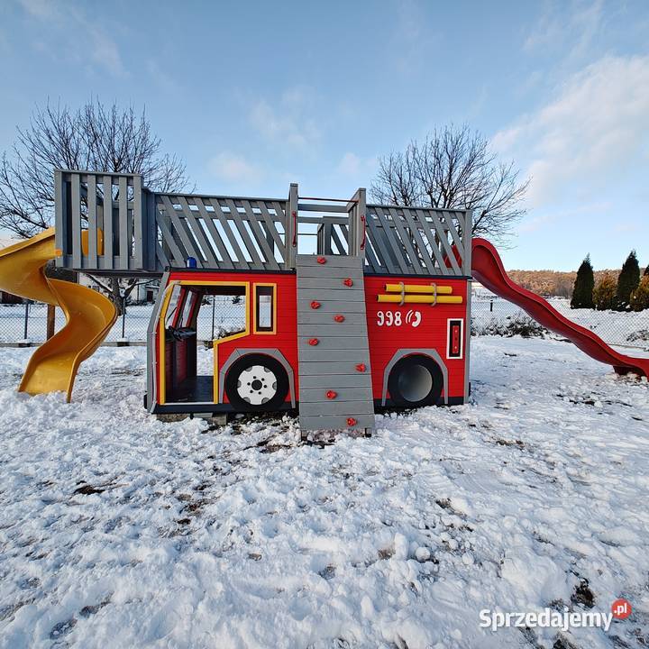 Wóz strażacki drewniany PLAC ZABAW dzieci PZ24 Dom i Ogród Rzeszów