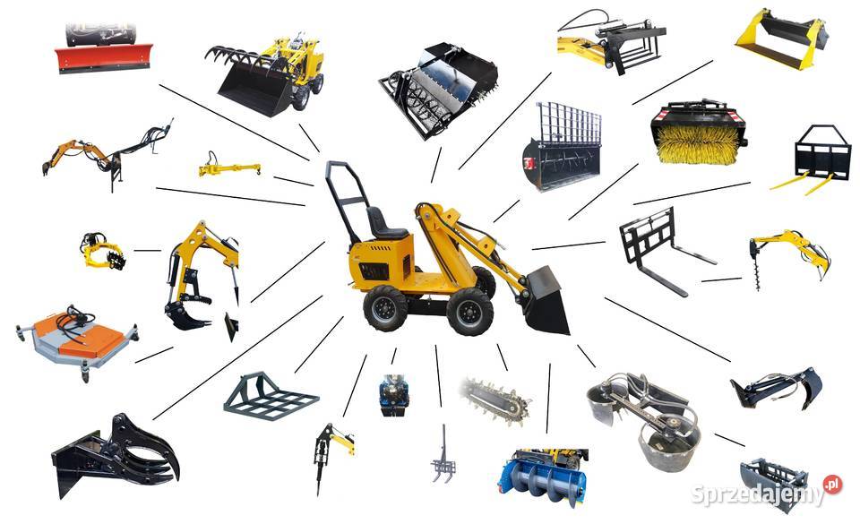 Nowa 2026 Mini Ładowarka kołowa z prostym Koparko ładowarki Toruń